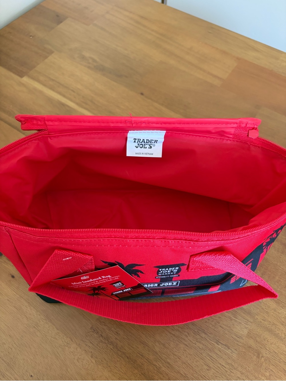 Trader Joe's Red Insulated Lunch Bag - Picture 3 of 3